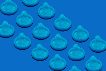 Pattern with group of condoms	