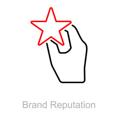 Brand Reputation and management icon concept