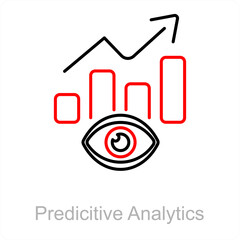 Predicitive analytics and analytics icon concept