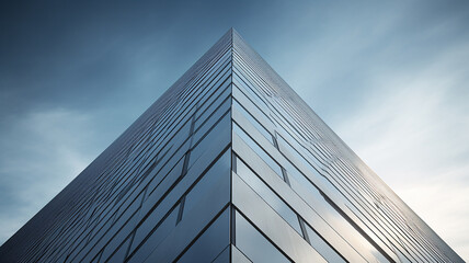 Fototapeta na wymiar a modern building with a view of the sky