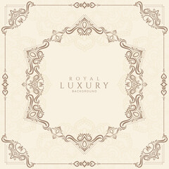 Decorative Vintage floral frame ethnic background design