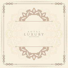 Elegant ethnic floral frame decorative background