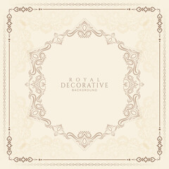 Elegant ethnic floral frame decorative background