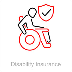 Disability Insurance and insurance icon concept