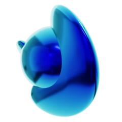 3D Illustration of Y2K Geometric Shape