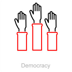 Democracy and power icon concept