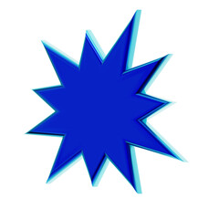 3D Illustration of Y2K Geometric Shape