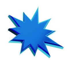 3D Illustration of Y2K Geometric Shape