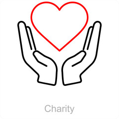 Charity and donate icon concept