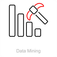 Data Mining and data icon concept