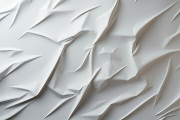 Textured elegance Crumpled white paper ball on a minimalist background