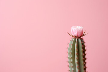 Naklejka premium Flower nature green background beauty design succulent colorful summer bright plant pink minimal cactus