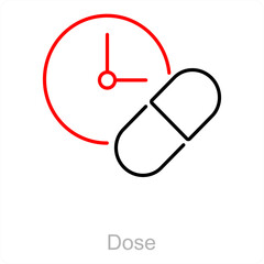 Dose and medical icon concept