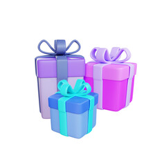 3d render gift box