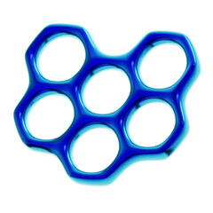 3D Illustration of Y2K Geometric Shape