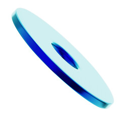 3D Illustration of Y2K Geometric Shape