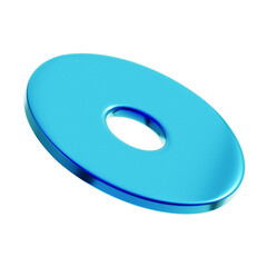 3D Illustration of Y2K Geometric Shape