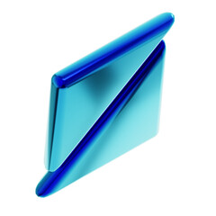 3D Illustration of Y2K Geometric Shape