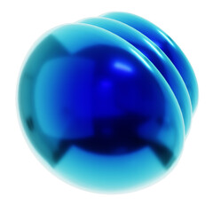 3D Illustration of Y2K Geometric Shape