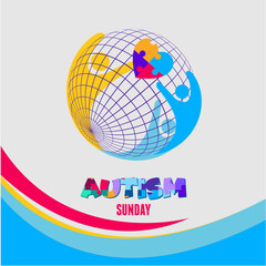 Autism Sunday vector illustration. Design can be used for banners, flyers, posters, etc.
