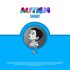 Autism Sunday vector illustration. Design can be used for banners, flyers, posters, etc.