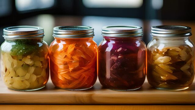 A closeup of fermented foods, showcasing their potential to improve gut microbiome balance and ultimately impact human health.
