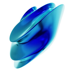 3D Illustration of Y2K Geometric Shape