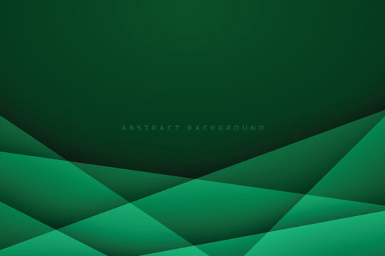 green abstract background with transparent random vector lines and realistic shadows