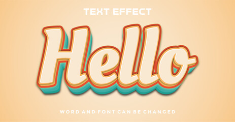 Hello editable text effect