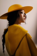 woman in yellow hat