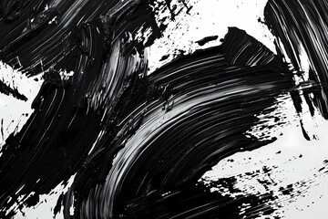 Black and white Paint stroke pattern, design pattern, wavy, generative ai, generative, ai
