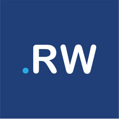 RW Initial logo management company luxury premium trendy