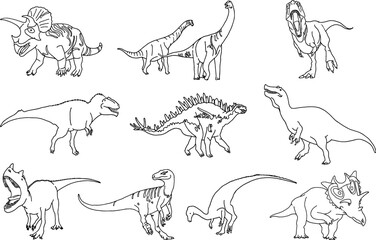 dinosaur coloring set for children