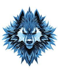 Wolf Illustration Wildlife Drawing, Artistic Animal Mascot Vibrant T-shirt design, Sports Team Logo Graphic Tattoo Style Esport