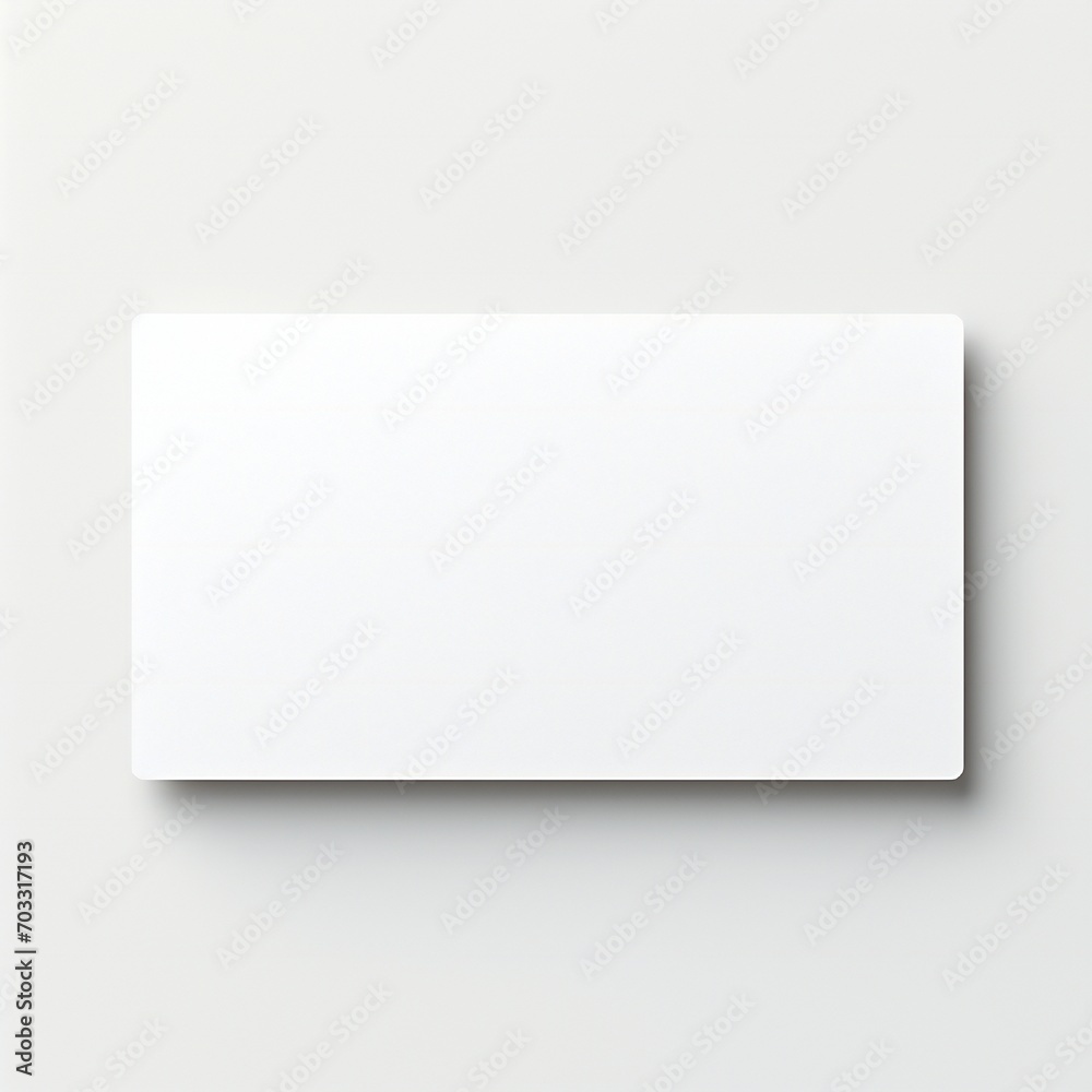 Wall mural white empty business cards stack mockup isolated on white background generative ai