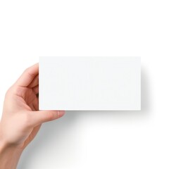 Fototapeta premium White empty business cards stack mockup isolated on white background Generative AI