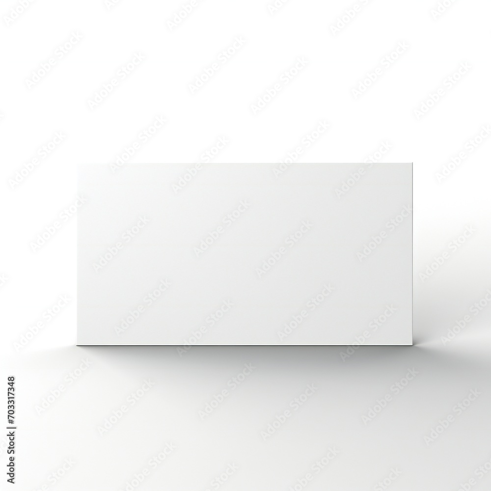 Wall mural white empty business cards stack mockup isolated on white background generative ai