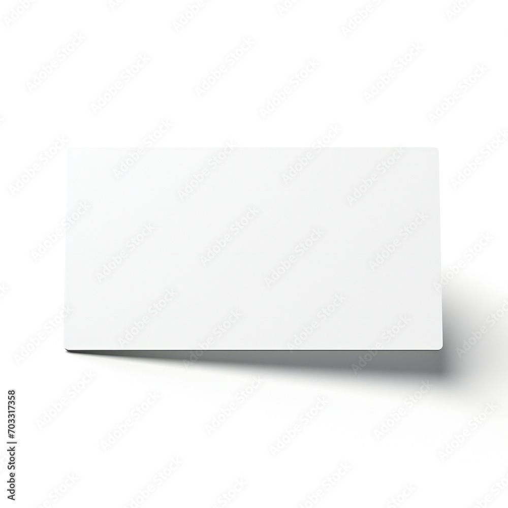 Wall mural white empty business cards stack mockup isolated on white background generative ai