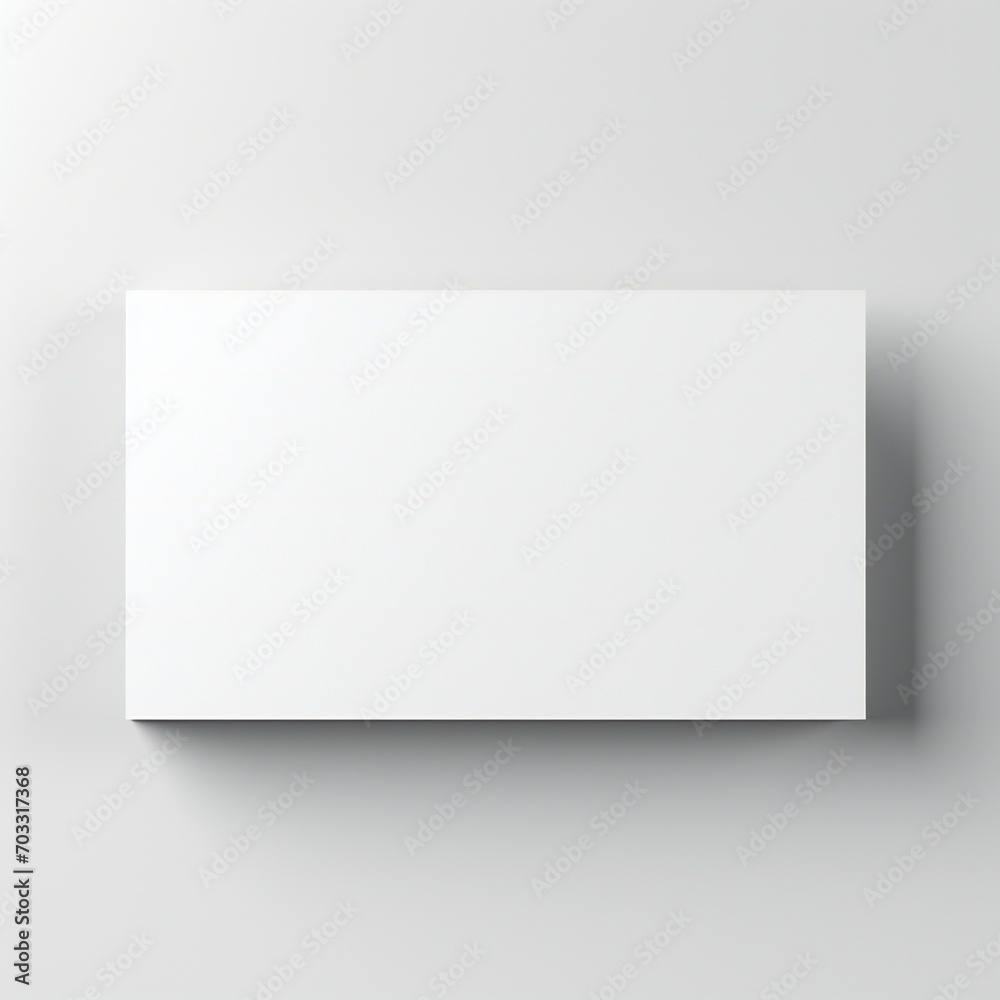 Wall mural white empty business cards stack mockup isolated on white background generative ai