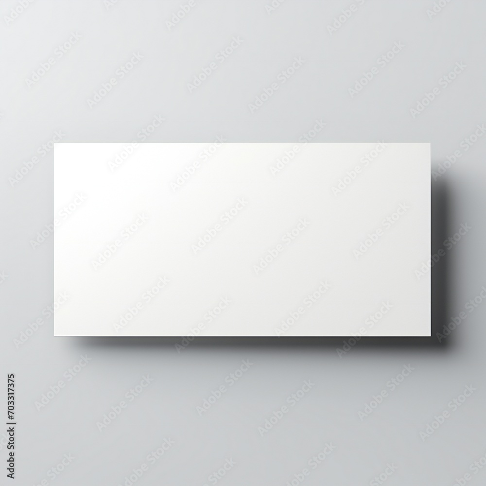 Poster white empty business cards stack mockup isolated on white background generative ai