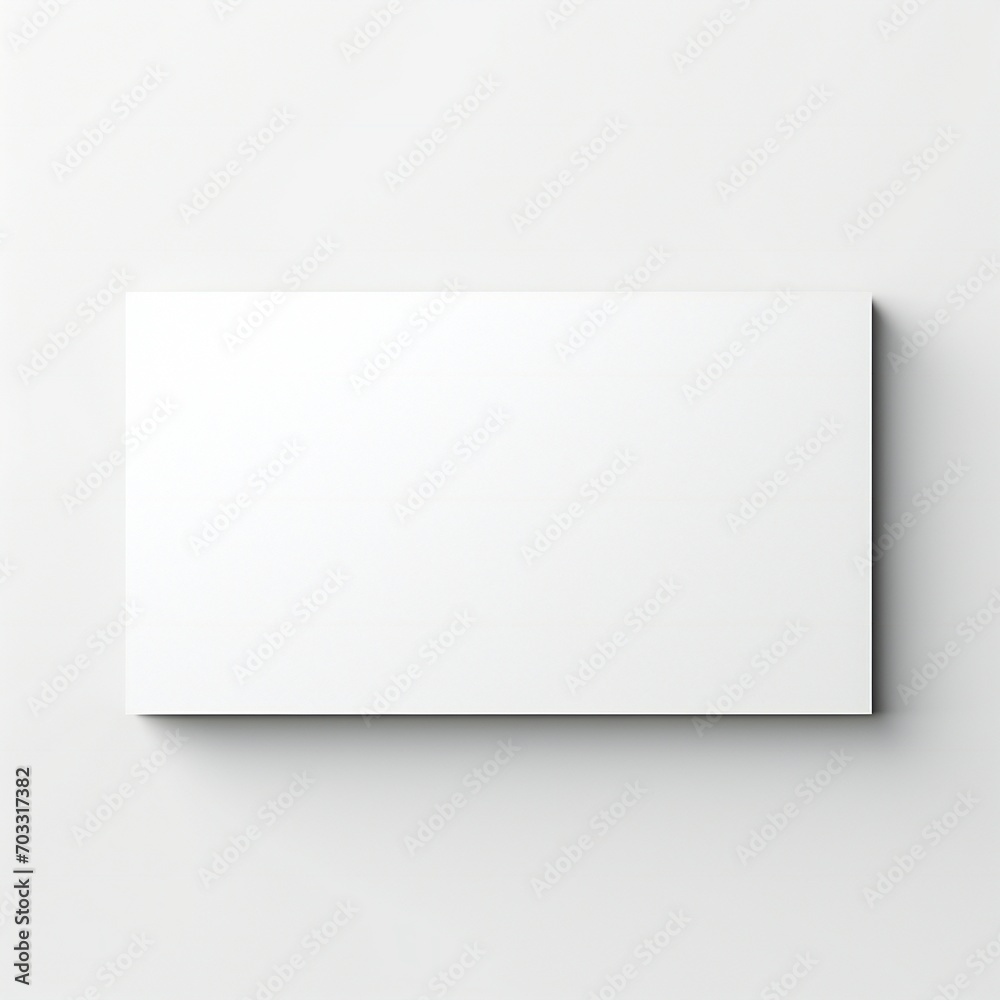 Wall mural white empty business cards stack mockup isolated on white background generative ai