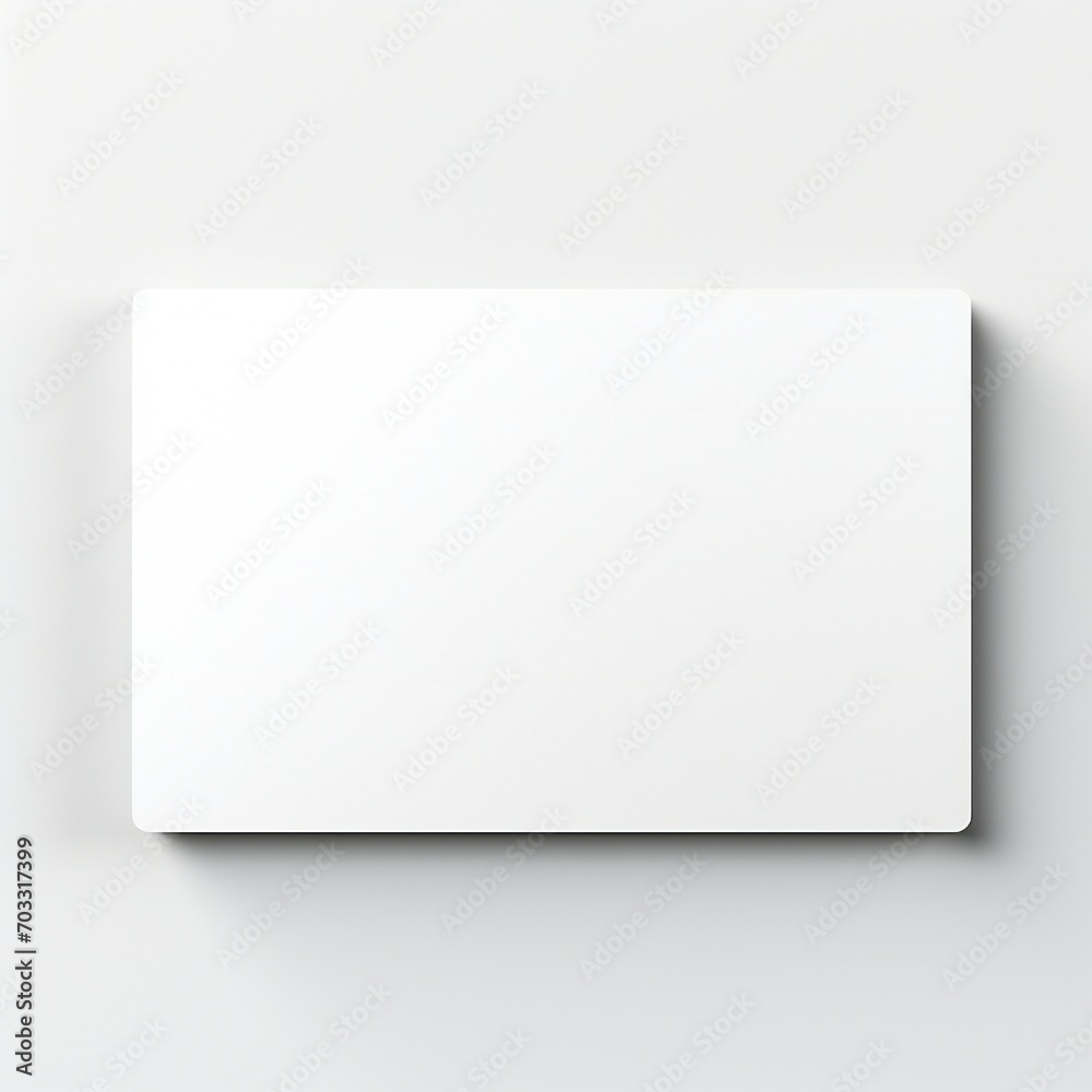 Wall mural white empty business cards stack mockup isolated on white background generative ai