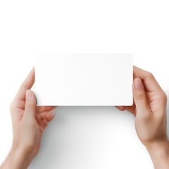 Obraz premium White empty business cards stack mockup isolated on white background Generative AI