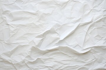 Fototapeta premium Wrinkled White Paper Texture Close-Up