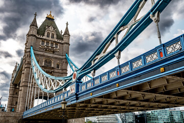 Fototapeta na wymiar Tower Bridge In The City Center Of London, United Kingdom