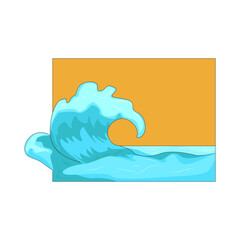 Illustration of ocean wave 