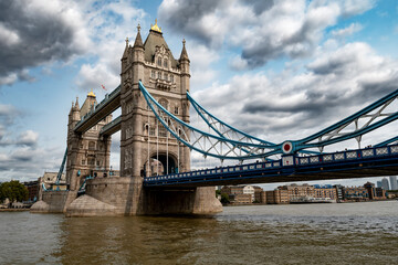Fototapeta na wymiar Tower Bridge And River Thames In The City Center Of London, United Kingdom