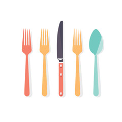 vector, fork, cutlery, restaurant, dining, kitchen, meal, dinner, knife, dish, illustration, icon, set, cooking, design, eat, symbol, utensil, black, food, tableware, spoon, silverware, isolated, lunc