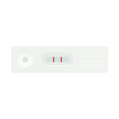 Express covid-19 test, Rapid covid-19 test and in vitro blood test tube. Laboratory research. Positive test result for coronavirus infection, flat style