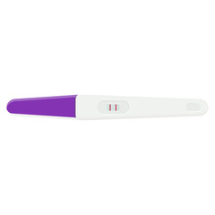 Pregnancy test. Plastic and paper tests. Female negative or positive test, good ovulation, female healthcare, vector flat design